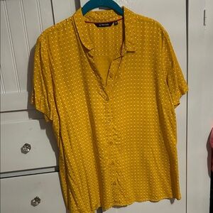 Allen Solly Mustard Polka Dot womens Shirt